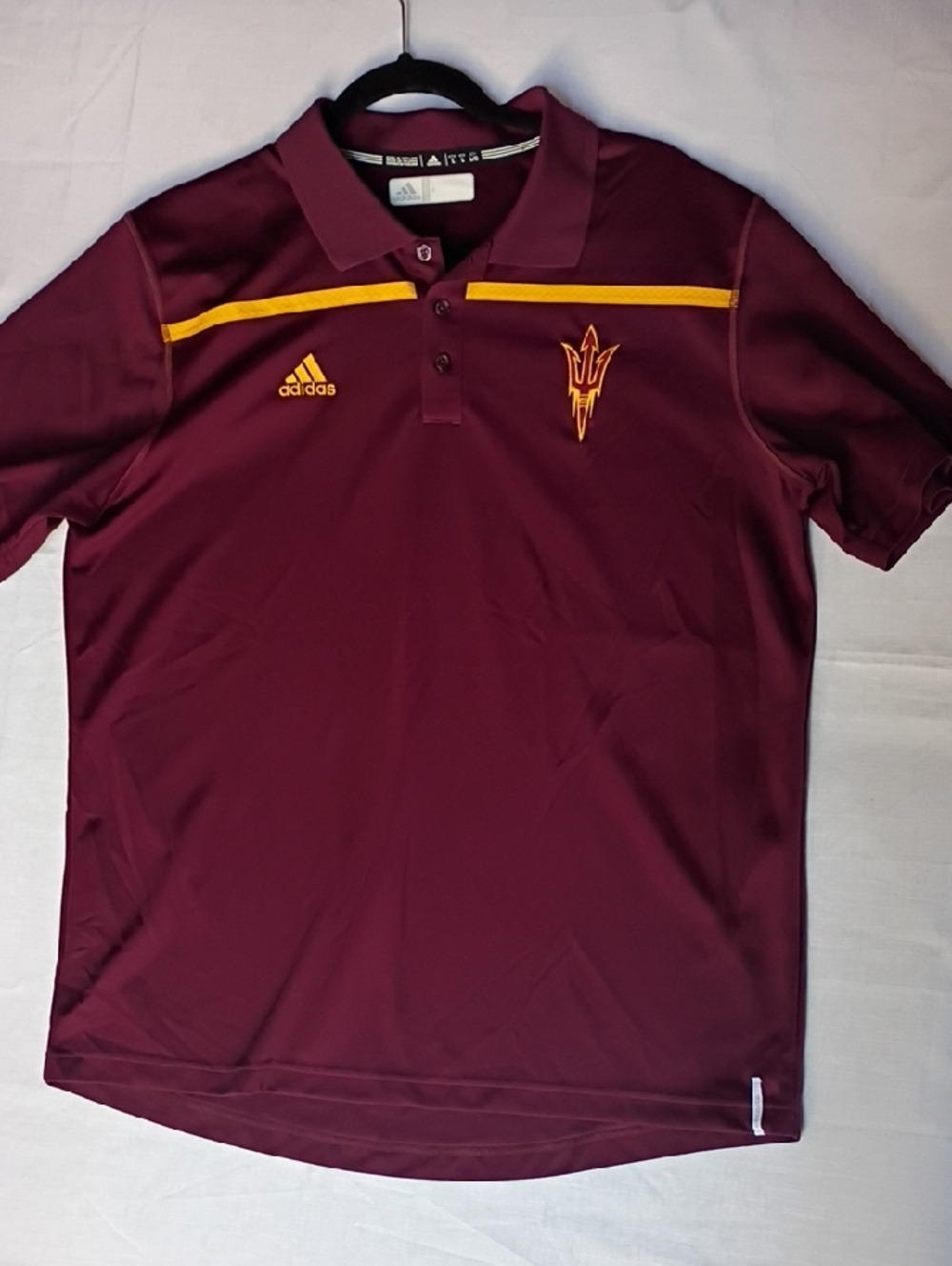 Adidas Arizona State Sun Devils Men’s Polo Shirt Sz L -Clima Cool